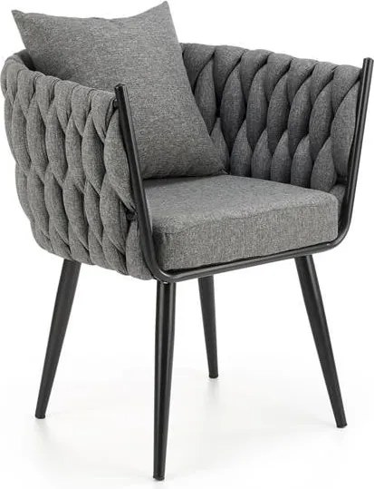 Poltrona imbottita Avatar grigio - H77 cm