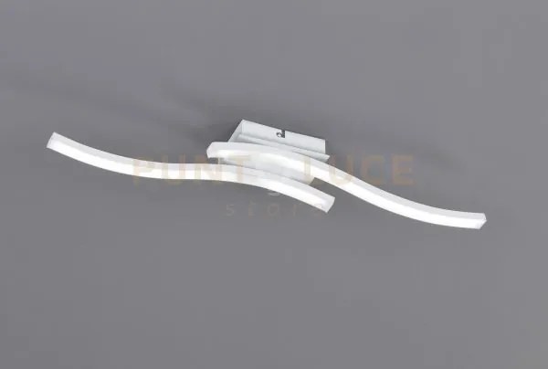 Route plafoniera led 10w 1200lm, 4000k 2 bacchette ondulate bianca ...