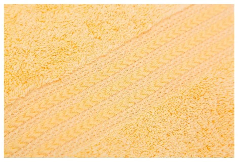 Asciugamano giallo in puro cotone, 30 x 50 cm - Foutastic