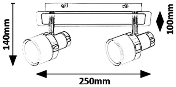 Rabalux 5022 - Faretto LED HAROLD 2xLED/5W/230V IP44