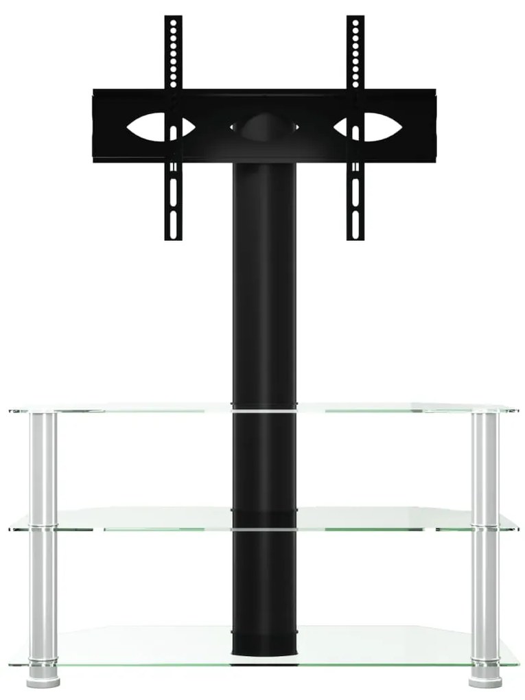 Supporto tv angolare 3 livelli per 32-70 pollici nero e argento
