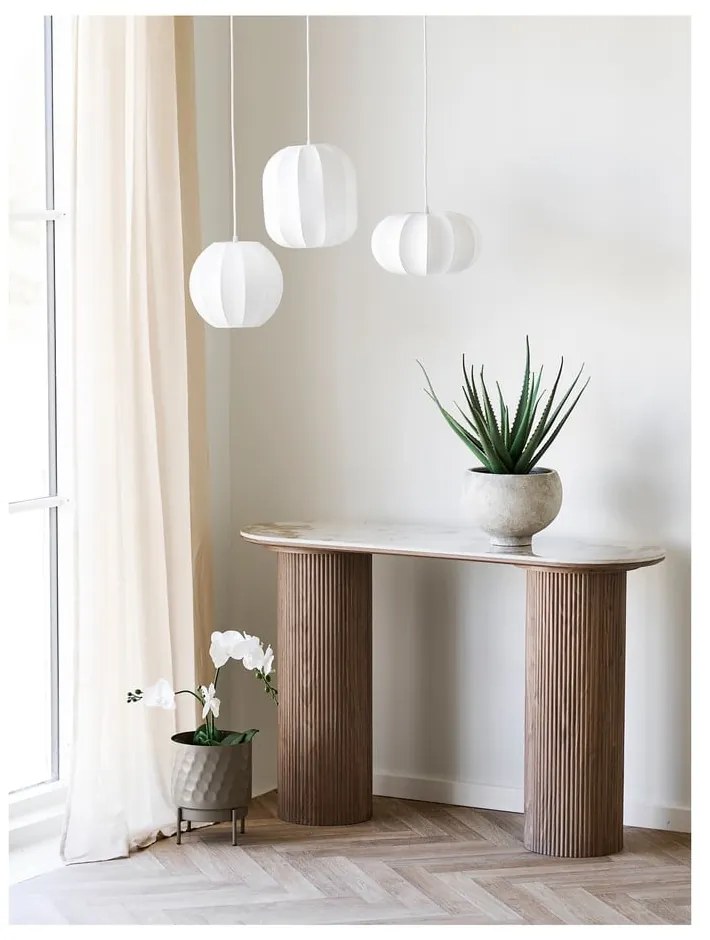 Lampadario bianco con paralume in tessuto ø 28 cm Coventry – House Nordic