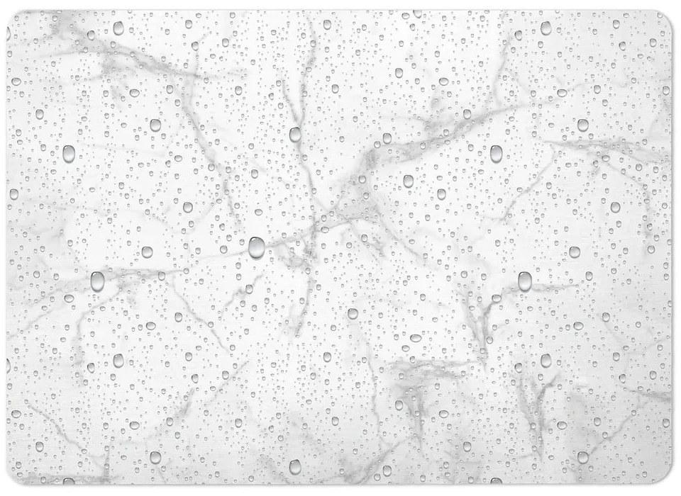 Tappetino da bagno bianco e grigio in terra di diatomee 50x70 cm Aqua - douceur d'intérieur