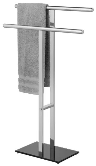 WENKO 25389100 - Porta asciugamani LAVA 50x81,5 cm acciaio inox/argento/nero