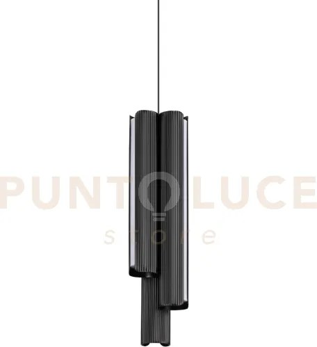 Dorica lampadario a sospensione 9,5cm led 3000k 27w  2950 lm nero c...