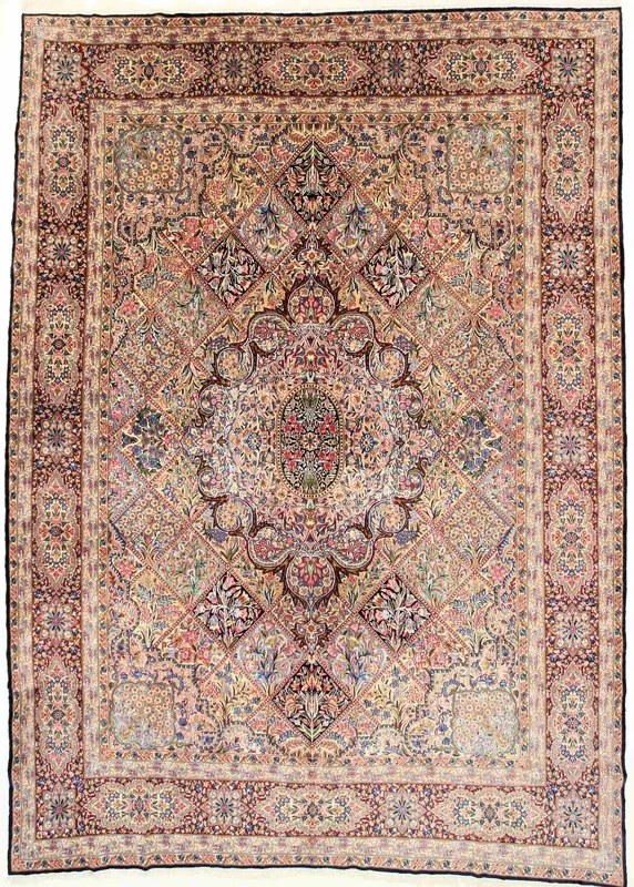 Kerman Tappeto 400x300 (Iran) Annodato A Mano