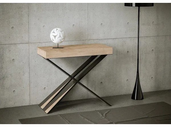 Consolle allungabile 90x40 cm DIAGO PREMIUM Quercia Natura fino a 300 cm