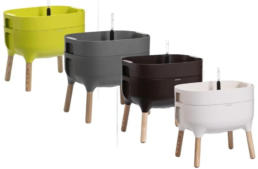 Vaso per coltivazione in plastica con sistema di auto-irrigazione Urbalive – Plastia