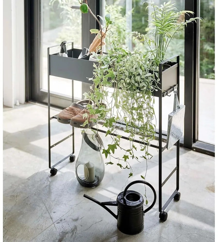 Scarpiera da bambini in metallo nero 74,5x74,5x22 cm Tower - YAMAZAKI