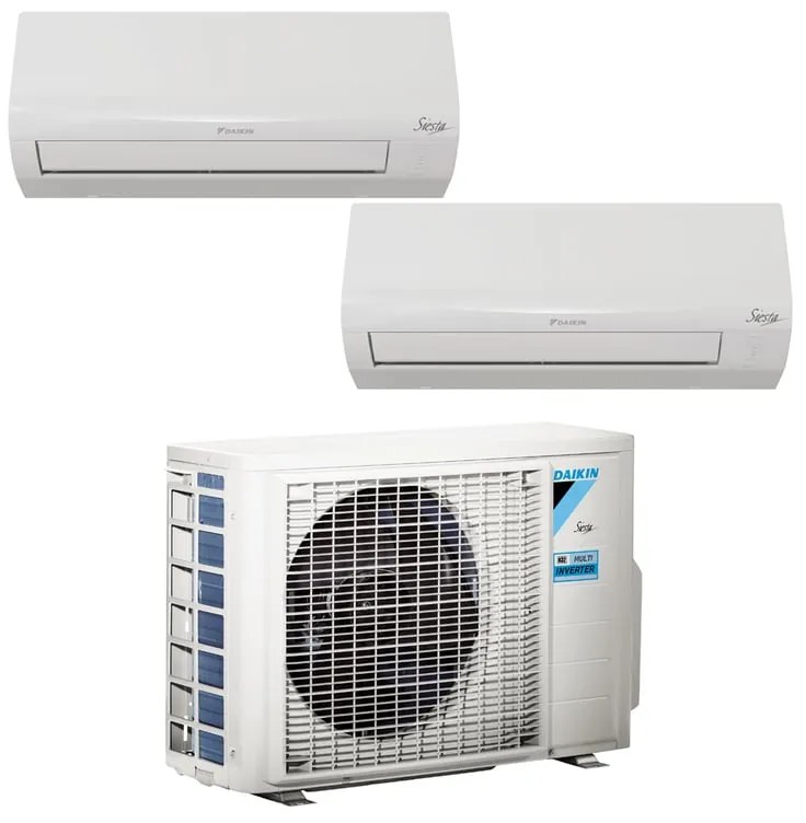 Condizionatore a muro multisplit inverter dual DAIKIN PRO ERA 9+12 WIFI 13650 BTU 9K 12K classe raffreddamento A++, bianco