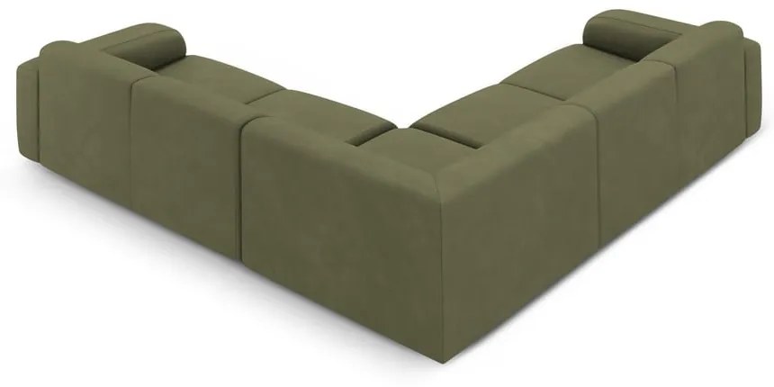 Divano angolare verde chiaro (angolo variabile/ a L) Molino - Micadoni Home