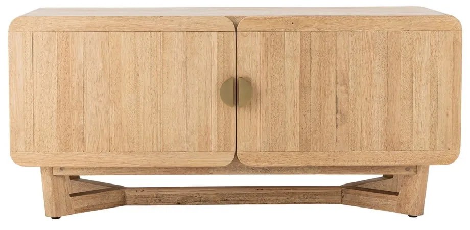 Cassettiera di colore naturale in legno di cauciù massiccio 120x55x45 cm Serrone - Bloomingville