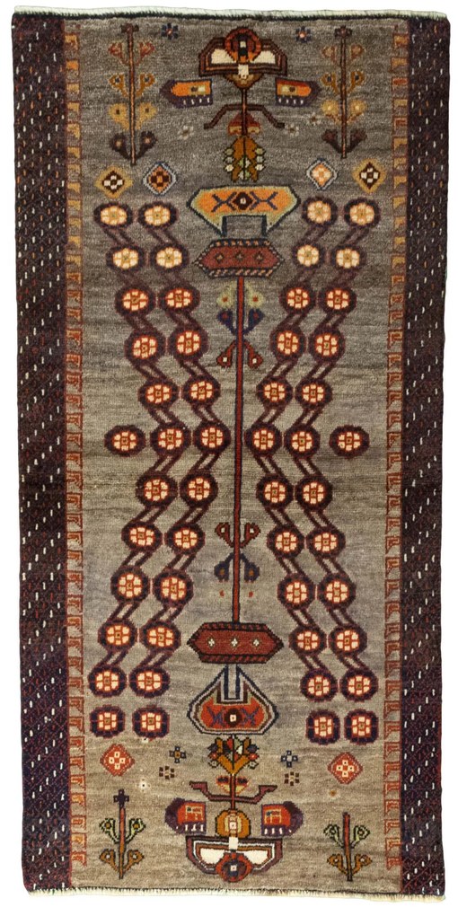 Gabbeh Tappeto 80x160 Beige (Iran) Annodato A Mano