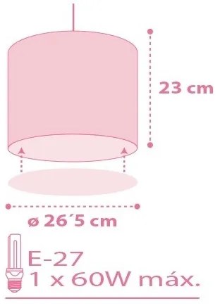 Dalber 62002S - Lampadario bambini COLORS 1xE27/60W/230V