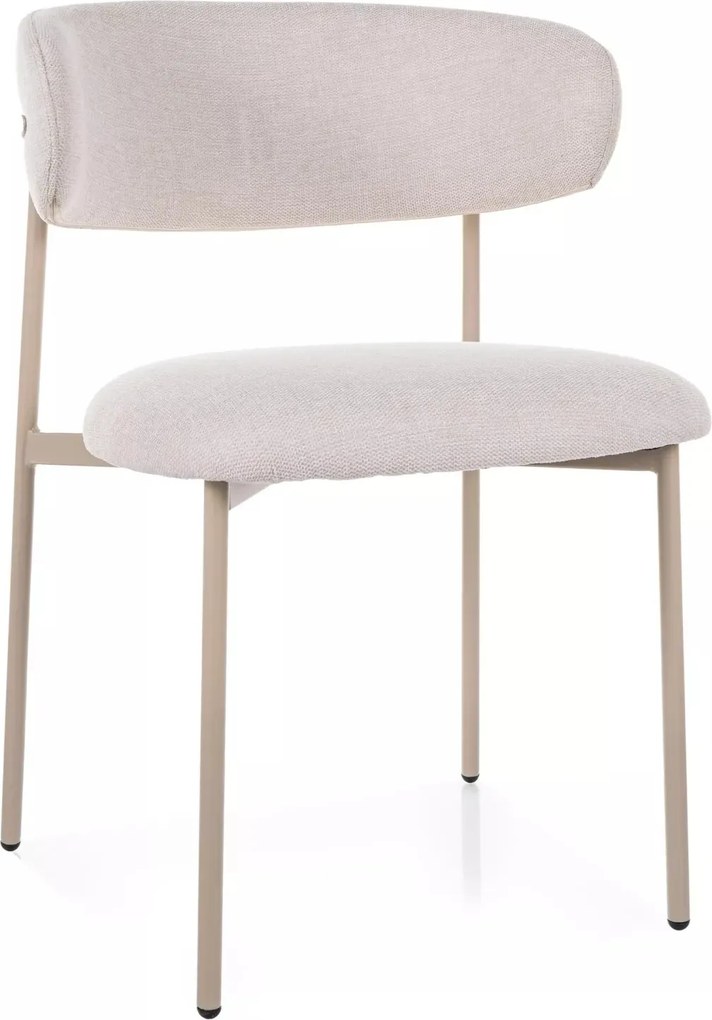 Sedia Elton Brego beige chiaro / cashmere – 56x46x80 cm