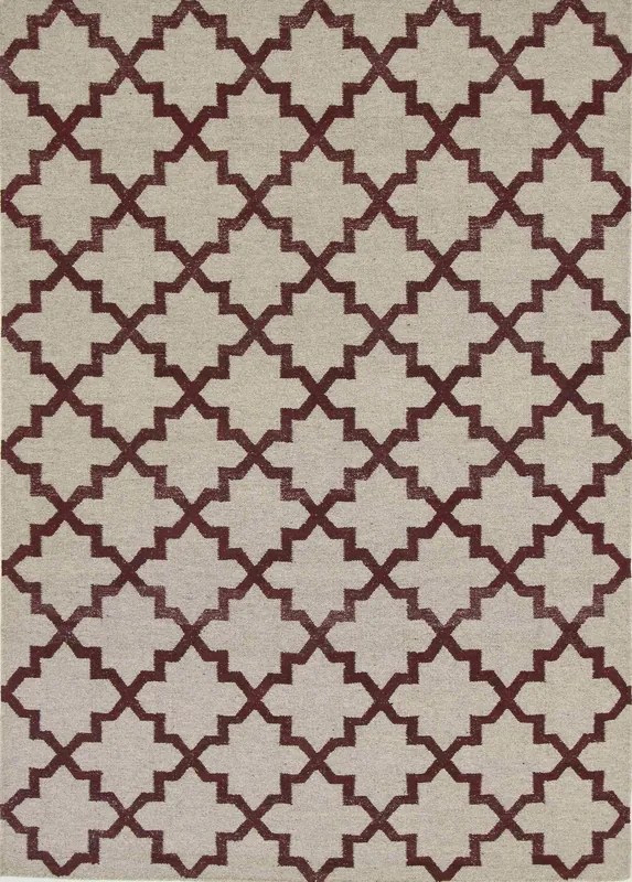 Kilim Tappeto 160x230 Beige (Indian) Annodato A Mano