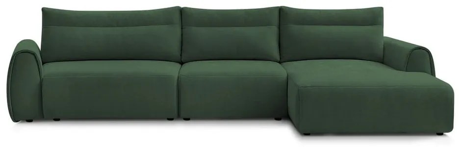 Divano angolare in verde scuro Aden – Bobochic Paris