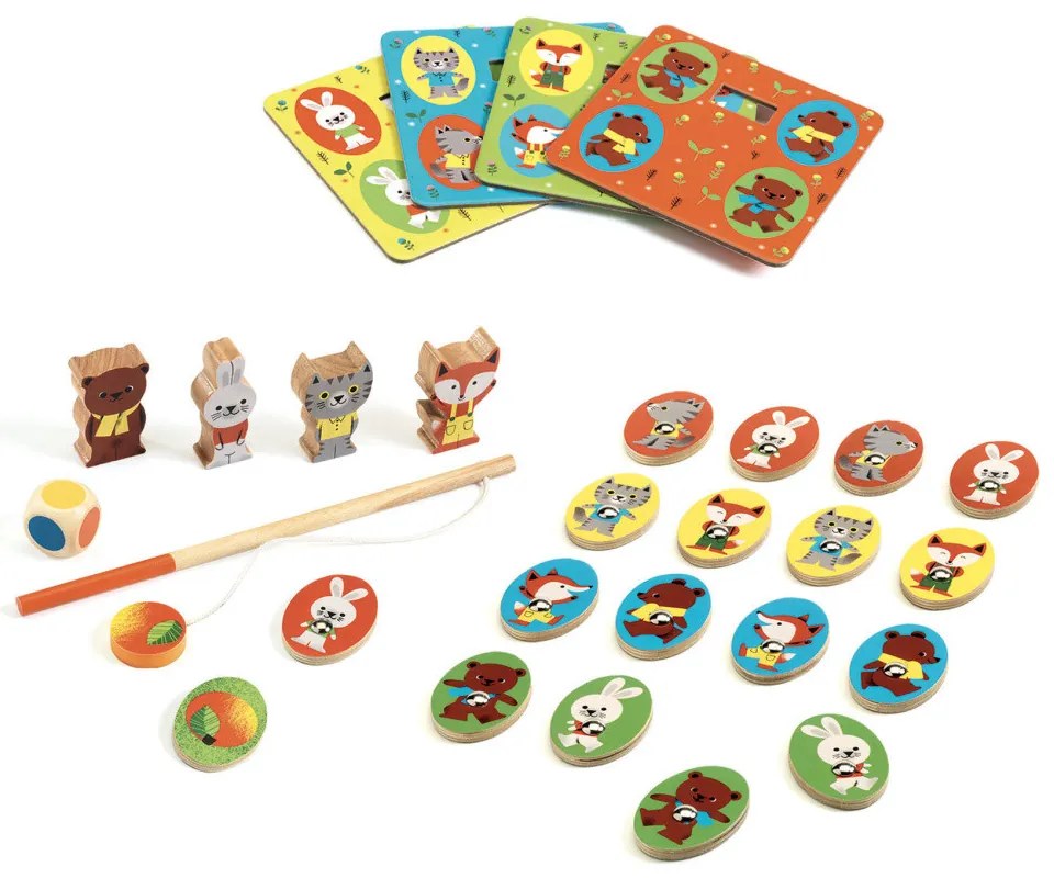 Ludo Wood - set di quattro giochi