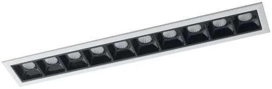 Incasso led sinkro nero in alluminio 10 lampadine 2w 2260lm 4000k 4...