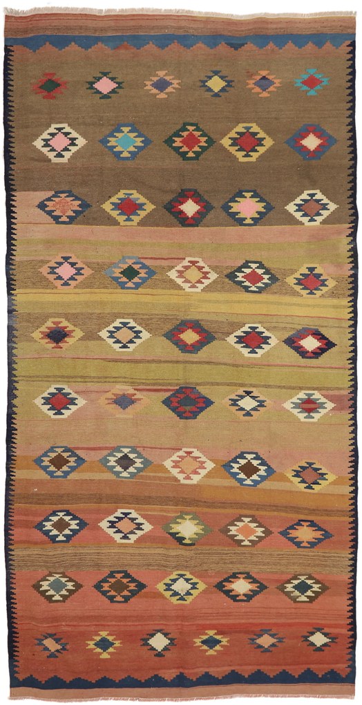 Kilim Tappeto 330x160 (Iran) Tessuto A Mano