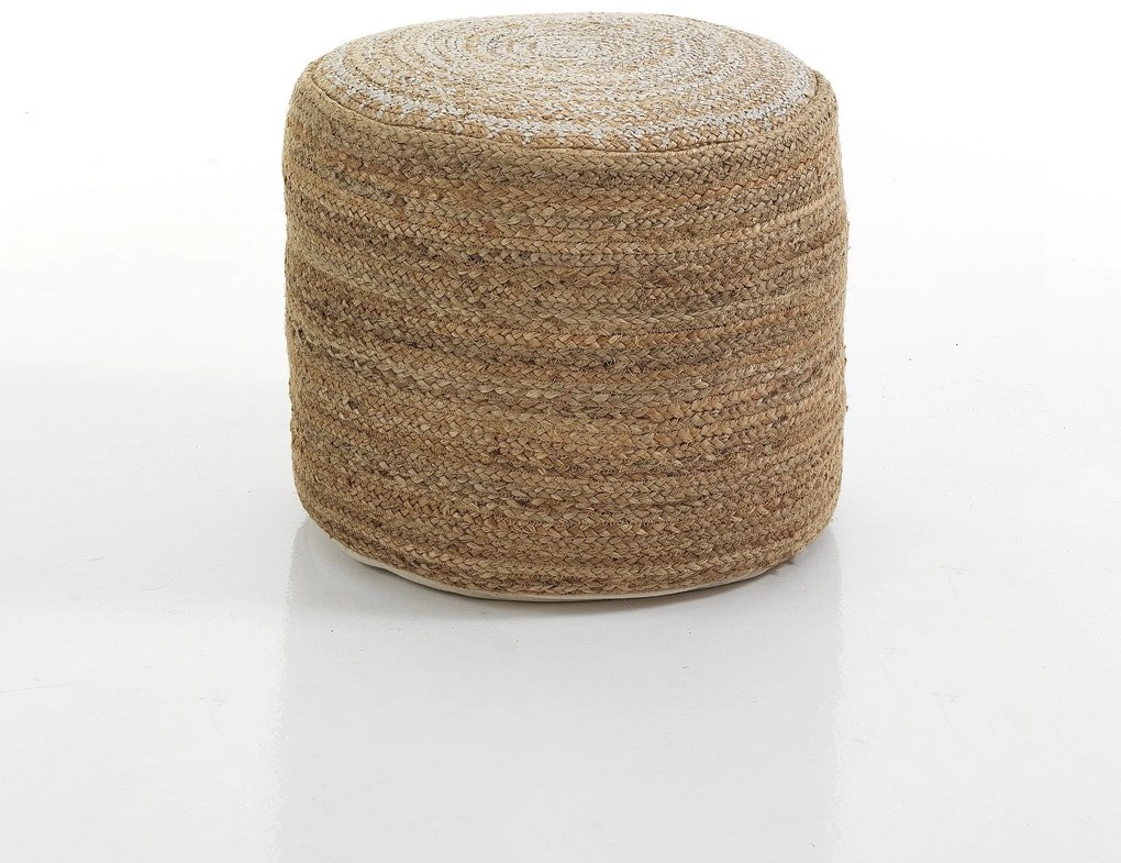 Pouf in juta beige cm 45 x H.40