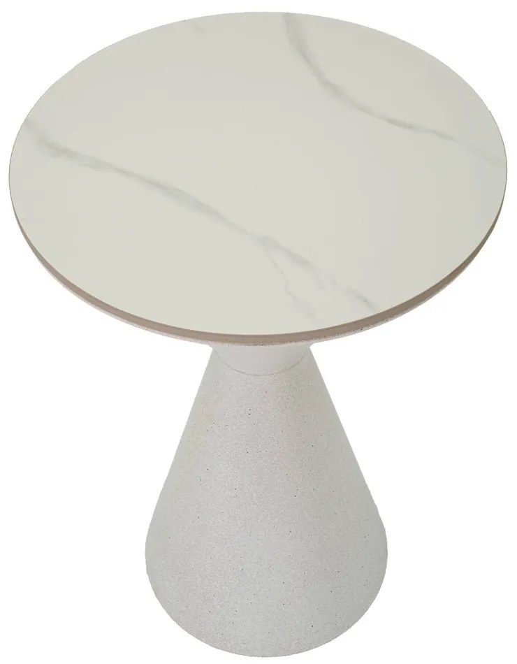 Tavolino rotondo con piano in ceramica ø 44 cm Fush - Mauro Ferretti