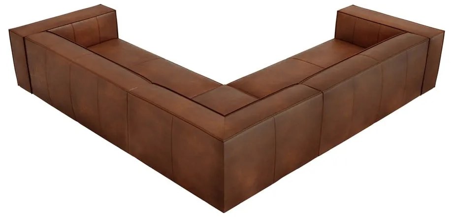 Divano angolare in pelle marrone cognac (variabile) Madame - Windsor & Co Sofas