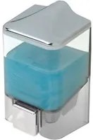 Dispenser per sapone liquido 0,5 LT trasparente e cromo