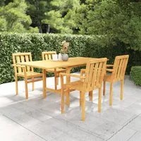 Set da Pranzo da Giardino 5 pz in Legno Massello di Teak 3059599