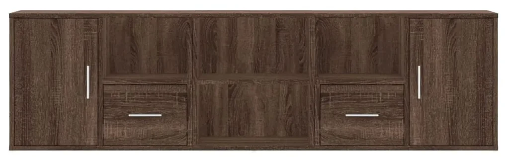 Mobile angolare rovere marrone 160x40x45 cm in truciolato
