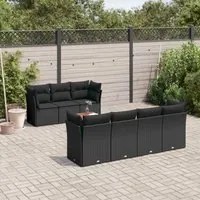 Set Divani da Giardino con Cuscini 8 pz Nero in Polyrattancod mxl 111940