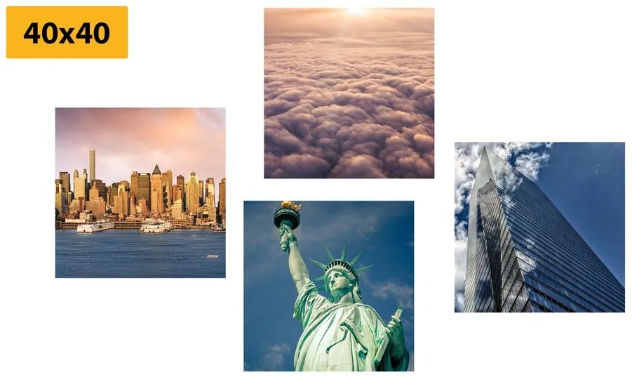 Set di quadri – New York in colori unici