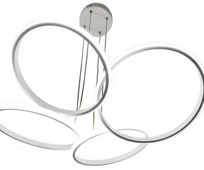 Lampadario LED moderno CERKIA bianco 4400 lumen