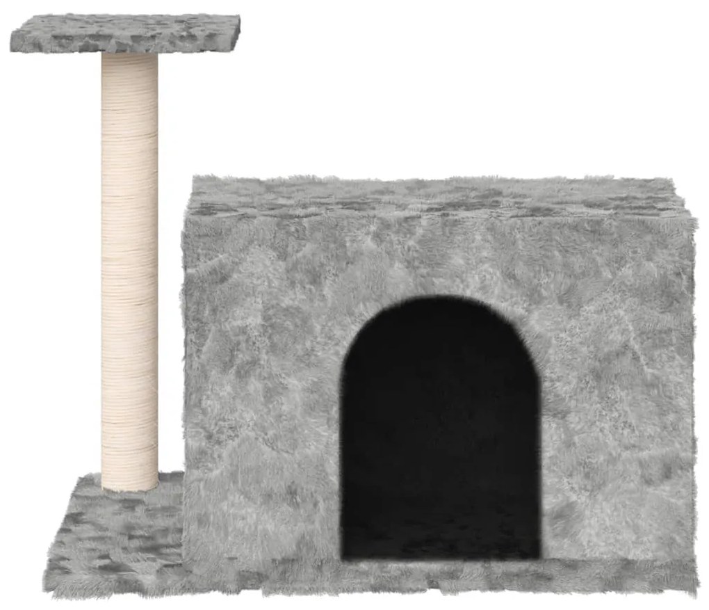 Albero per gatti con tiragraffi in sisal grigio chiaro 51 cm