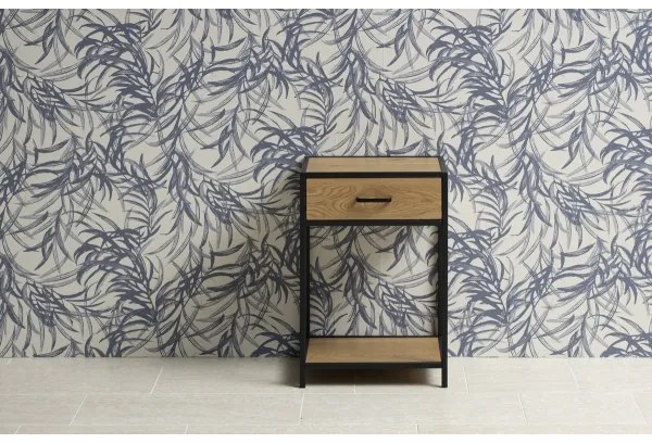 Comodino SARON quercia/nero