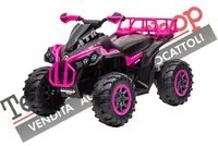 Quad Elettrico per Bambini ATV 1.0 12V con Radiocomando colore Rosa