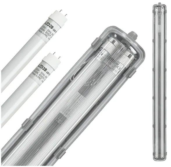 Brilagi -Lampada fluorescente tecnica LED OPTIMA T8 2xG13/18W/230V 4000K IP65 128 cm