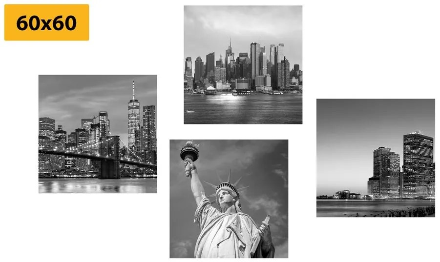 Set di quadri – New York in bianco e nero