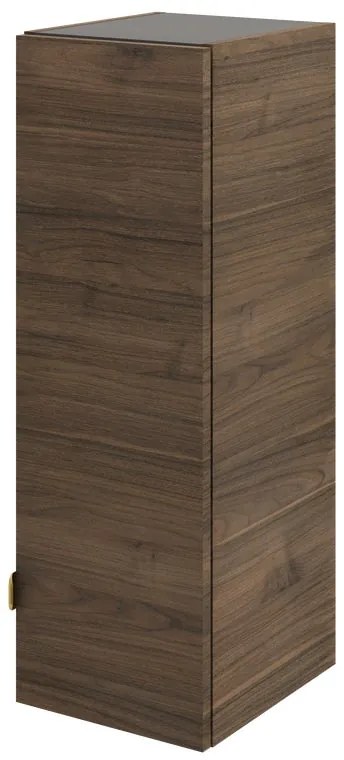 Pensile bagno Neo rovere noce in vetro SENSEA, 1 anta apertura da destra P 35 x L 30 x H 90 cm