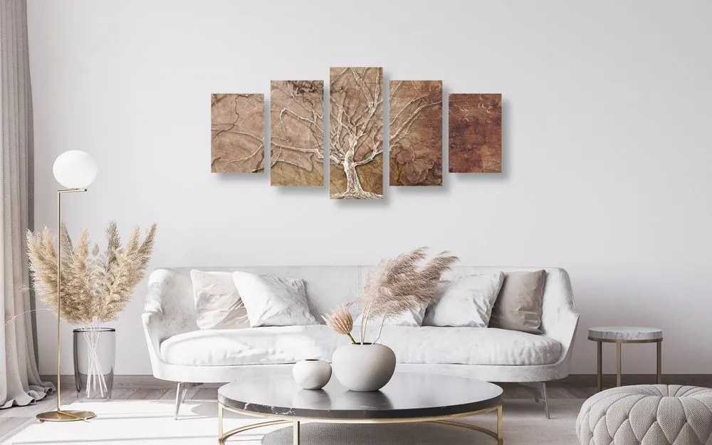 Quadri 5 pezzi – Corona dell'albero