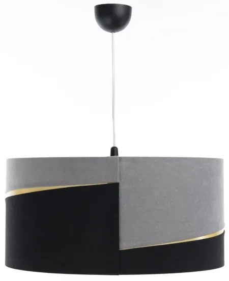 Lampadario a sospensione con filo SWING 1xE27/60W/230V nero/grigio/oro