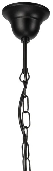 Lampadario a sospensione con catena DONATO 3xE14/40W/230V nero