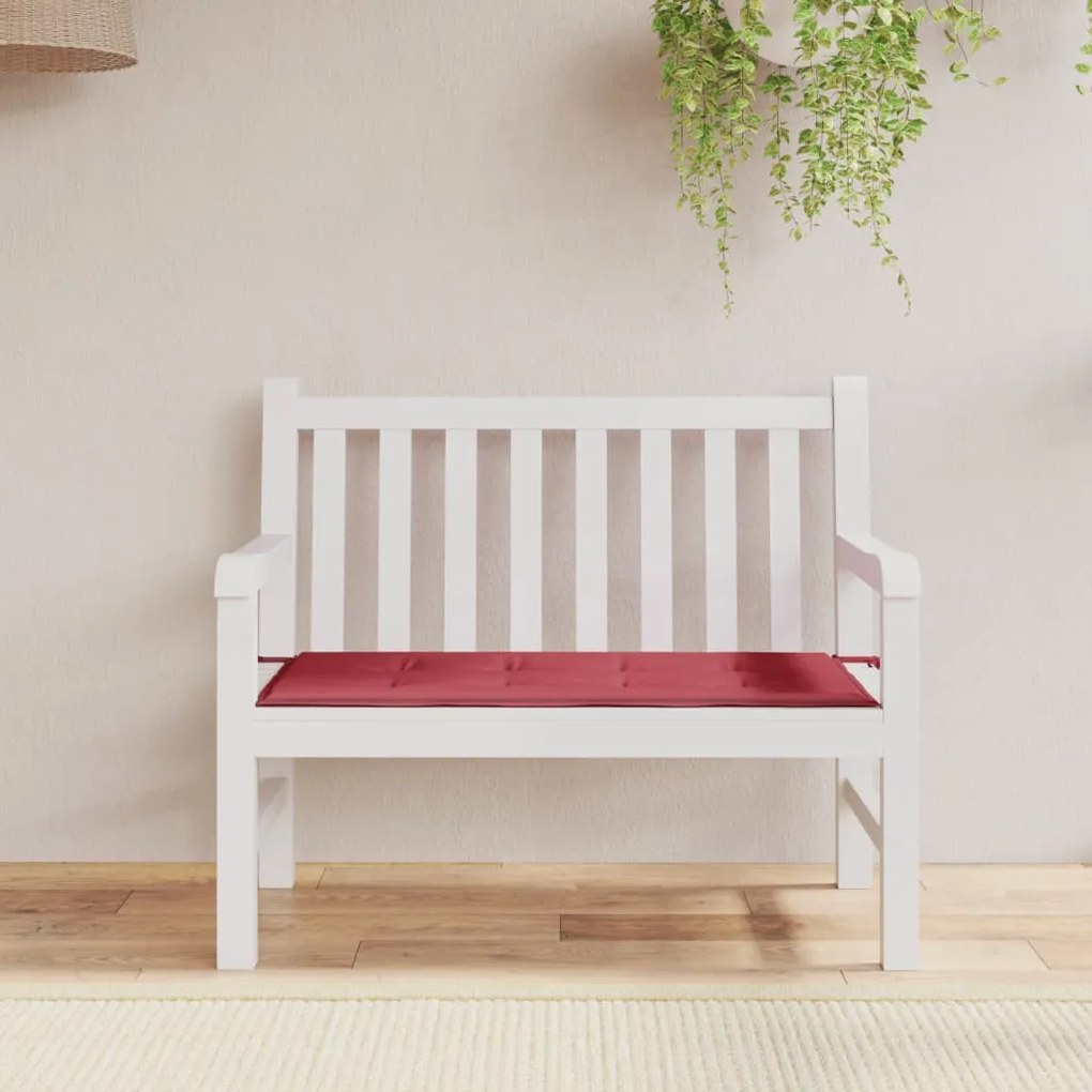 Cuscino Per Panca Rosso Vino 120x50x3 Cm İn Tessuto Oxford /