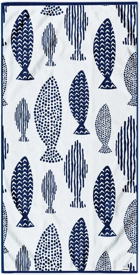 Telo mare blu scuro 90x180 cm Fish - DecoKing