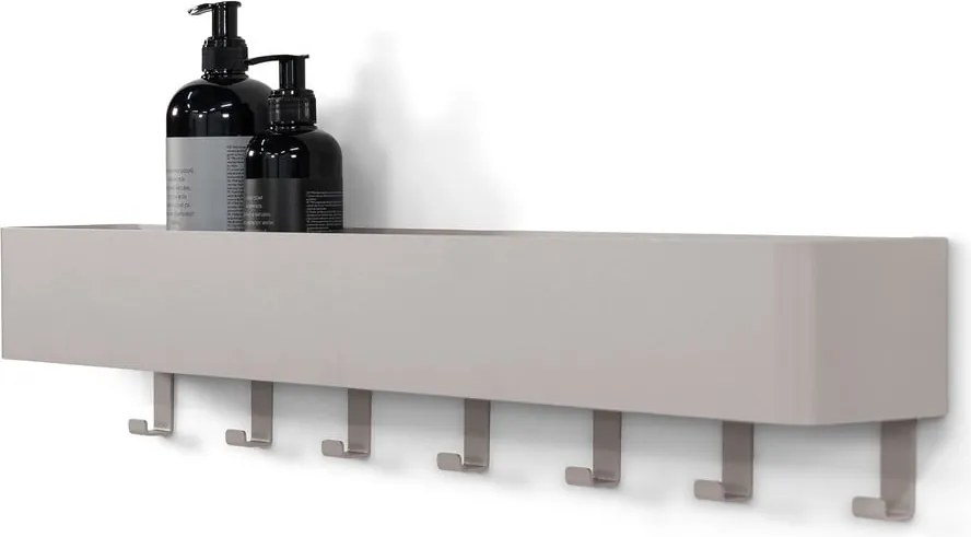 Mensola da bagno da parete grigio tortora in acciaio Multi – Spinder Design