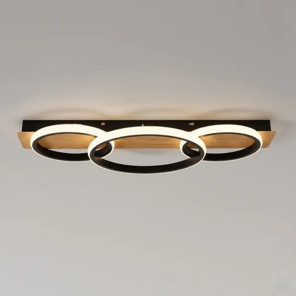 Plafoniera LED ROWENA LED/18W/230V nera/marrone