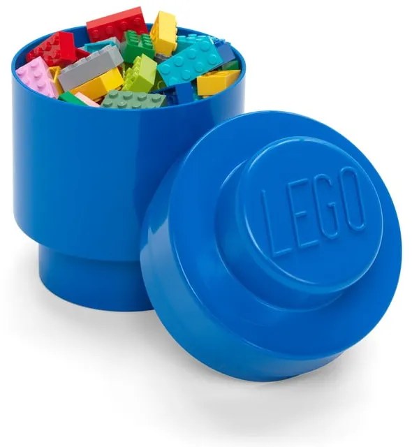 Scatola rotonda di stoccaggio blu - LEGO®