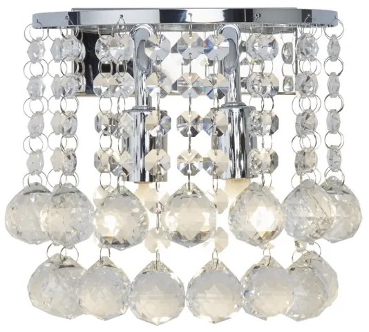 Searchlight 2402-2CC - Applique di cristallo HANNA 2xG9/33W/230V