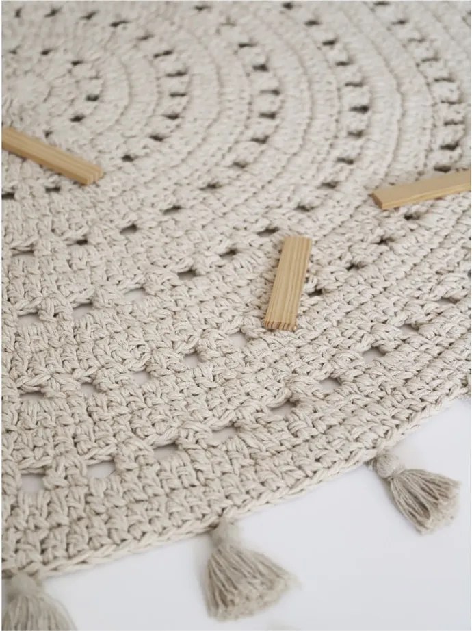 Tappeto per bambini crema ø 120 cm Nila Ecru - Nattiot