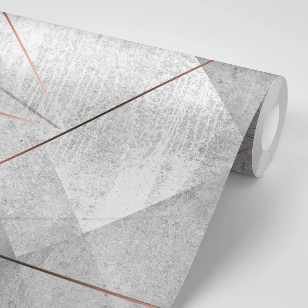 Carta da parati – Prospettiva triangolare grigia